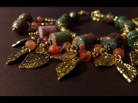 ხელნაკეთი სამკაულის კომპლექტი „ფოთოლცვენა“/ Hand made jewelry set